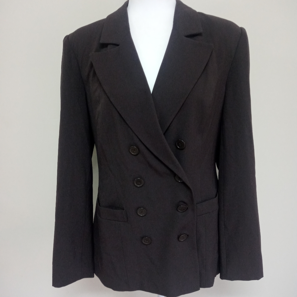 JG Hook Dark Brown Peacoat Jacket long soft